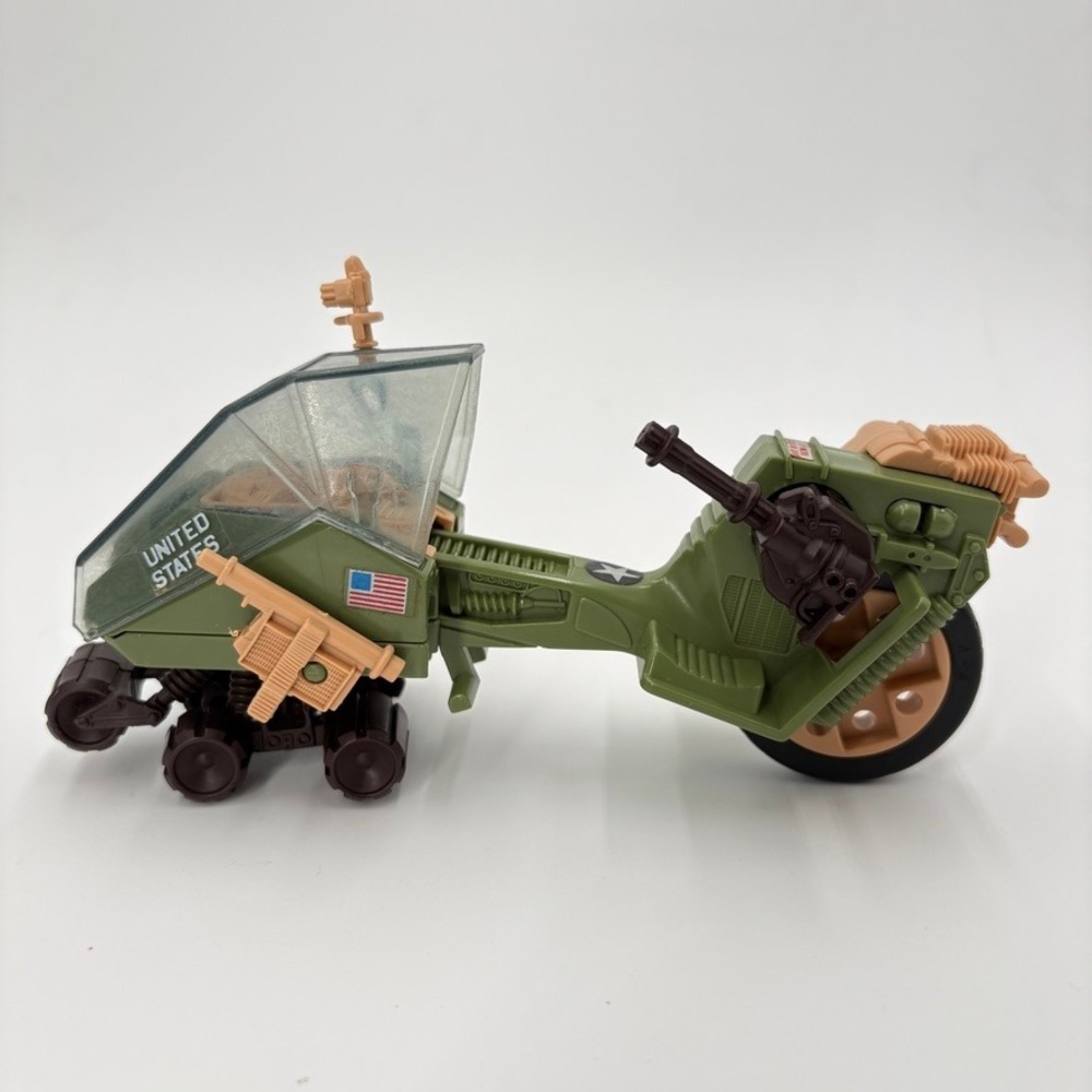 Vintage 1986 GI Joe LCV Recon Sled Hasbro Vehicle Green Tan 6 Inch